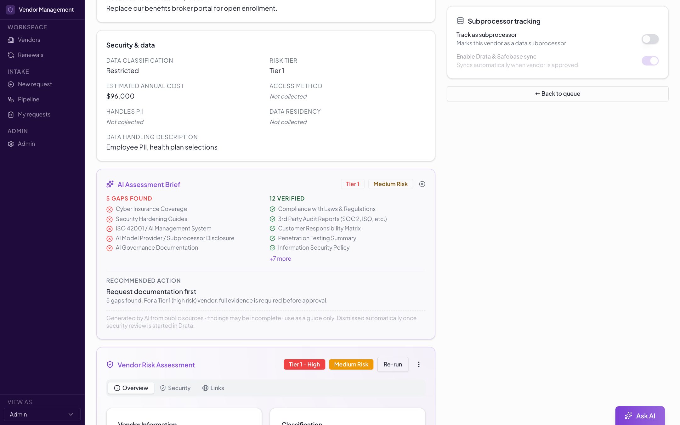AI assessment brief